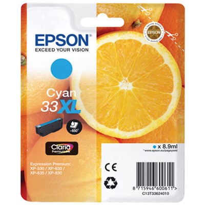 Tusz oryginalny T3362 do Epson (C13T33624010) (Błękitny)