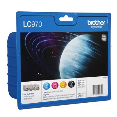 Tusze oryginalne LC-970 CMYK do Brother (LC970VALBP) (komplet)