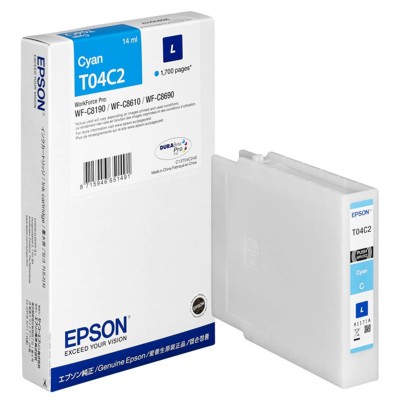 Tusz oryginalny T04C2 L do Epson (C13T04C240) (Błękitny)