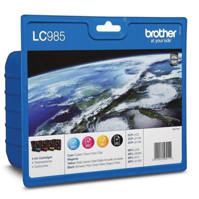 Tusze oryginalne LC-985 CMYK do Brother (LC985VALBP) (komplet)