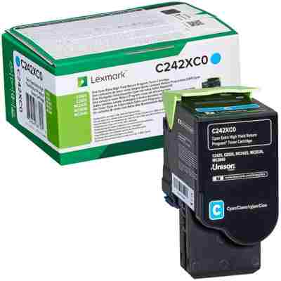 Toner oryginalny C242 do Lexmark (C242XC0) (Błękitny)