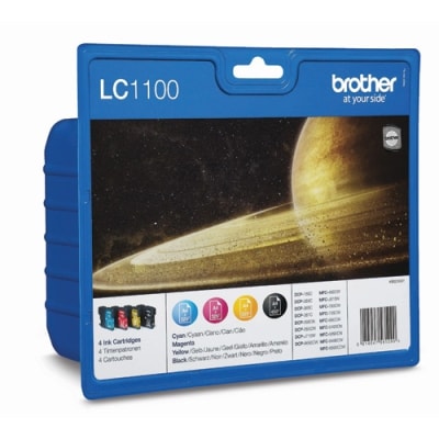 Tusze oryginalne LC-1100 CMYK do Brother (LC1100VALBP) (komplet)