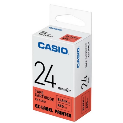 Taśma Barwiąca oryginalny XR-24RD1 do Casio (XR-24RD1) (Czerwony)