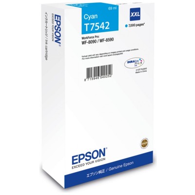 Tusz oryginalny T7542 do Epson (C13T754240) (Błękitny)