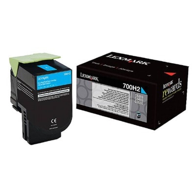 Toner oryginalny 702HC do Lexmark (70C2HC0) (Błękitny)