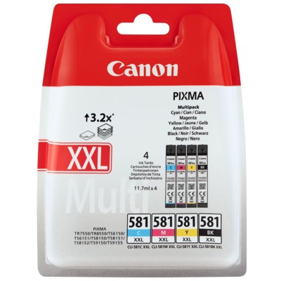 Tusze oryginalne CLI-581 XXL CMYK do Canon (1998C005) (czteropak)