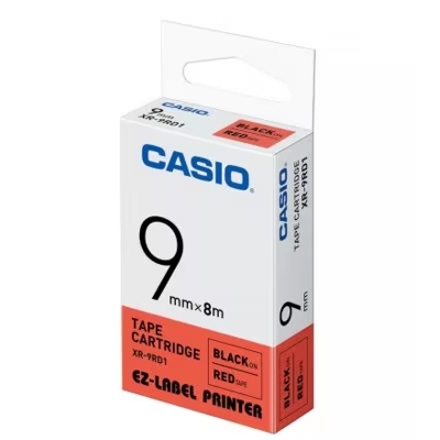 Taśma Barwiąca oryginalny XR-9RD1 do Casio (XR-9RD1) (Czerwony)