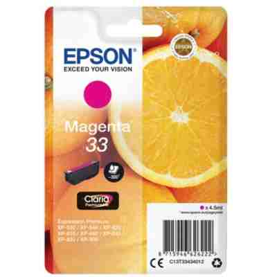 Tusz oryginalny T3343 do Epson (C13T33434012) (Purpurowy)