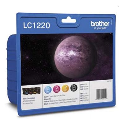 Tusze oryginalne LC-1220 CMYK do Brother (LC-1220VALBP) (komplet)