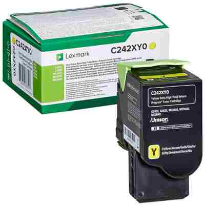 Toner oryginalny C242 do Lexmark (C242XY0) (Żółty)