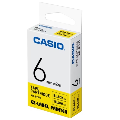 Taśma Barwiąca oryginalny XR-6YW1 do Casio (XR-6YW1) (Żółty)