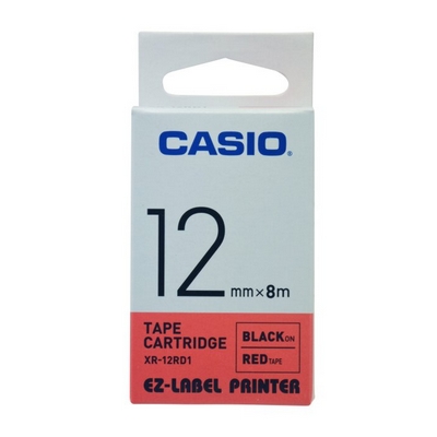 Taśma Barwiąca oryginalny XR-12RD1 do Casio (XR-12RD1) (Czerwony)