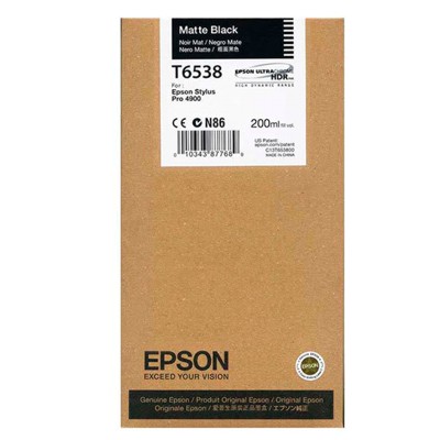 Tusz oryginalny T6538 do Epson (C13T653800) (Czarny matowy)