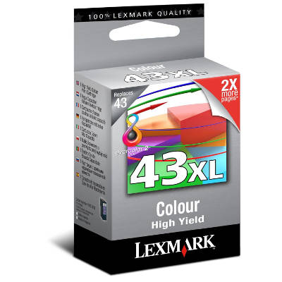 Tusz oryginalny 43XL do Lexmark (18YX143E) (Kolorowy)