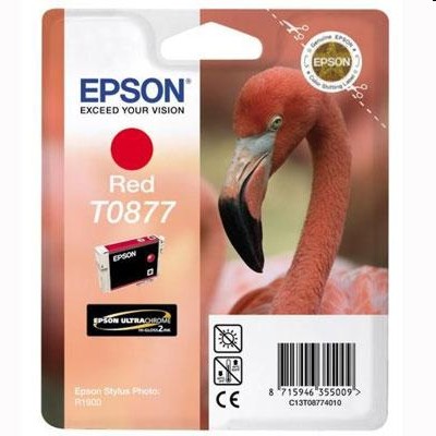 Tusz oryginalny T0877 do Epson (C13T08774010) (Czerwony)