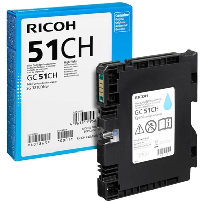 Tusz oryginalny GC-51CH do Ricoh (405863) (Błękitny)