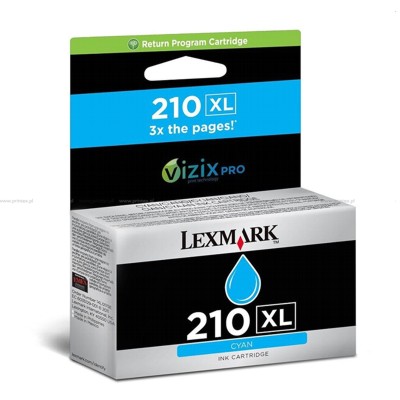 Tusz oryginalny 210XL do Lexmark (14L0175E) (Błękitny)
